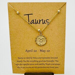 Gold Taurus Necklace - NWT
